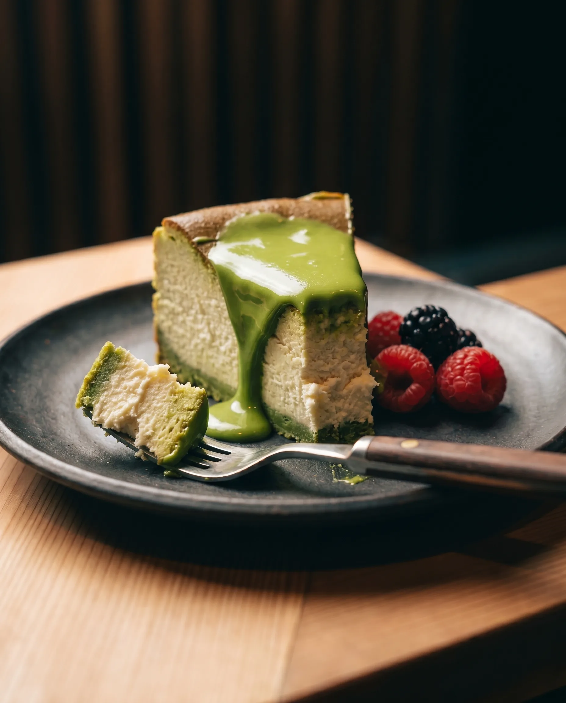 Cheesecake de matcha
