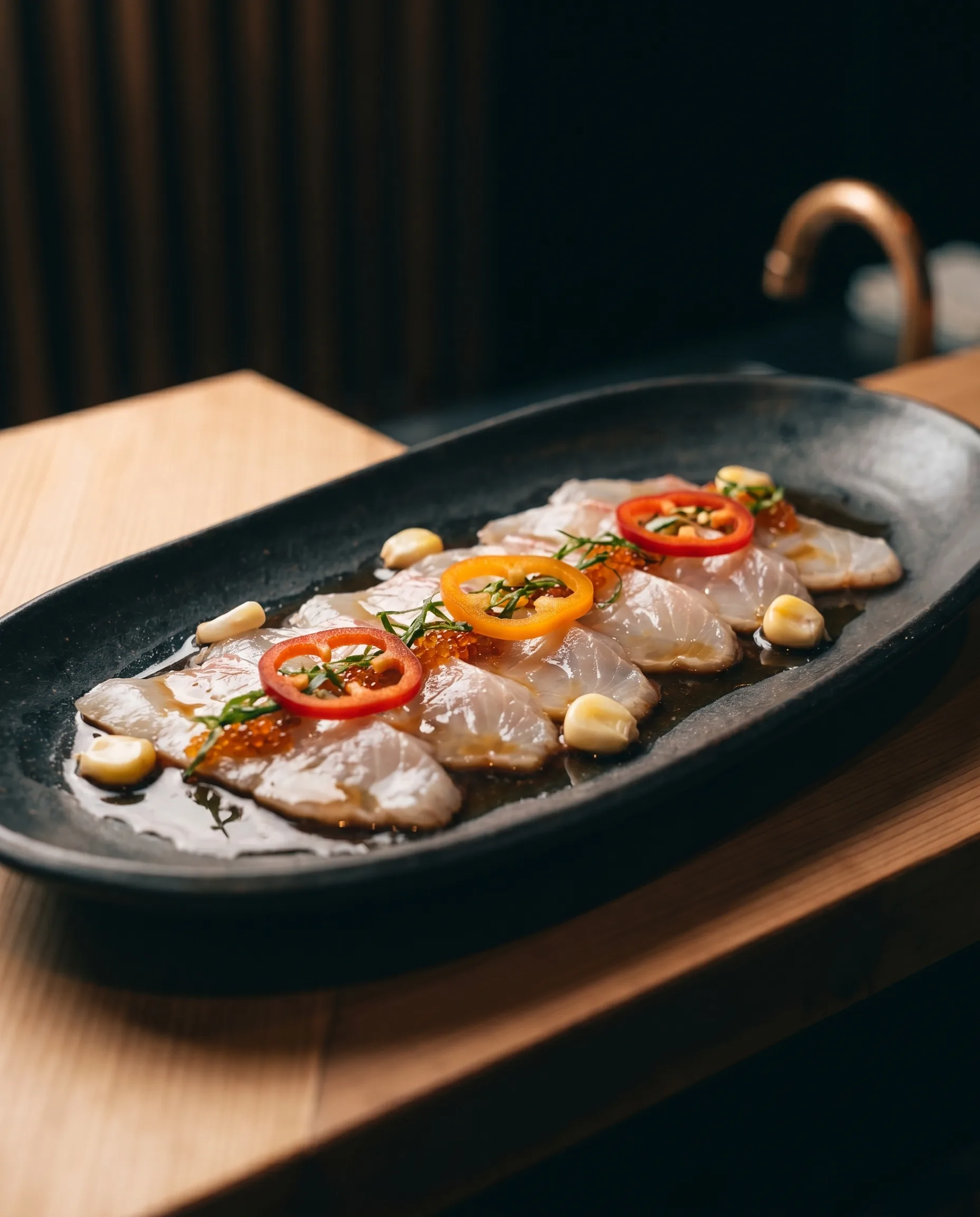 Tiradito de mero al rocoto