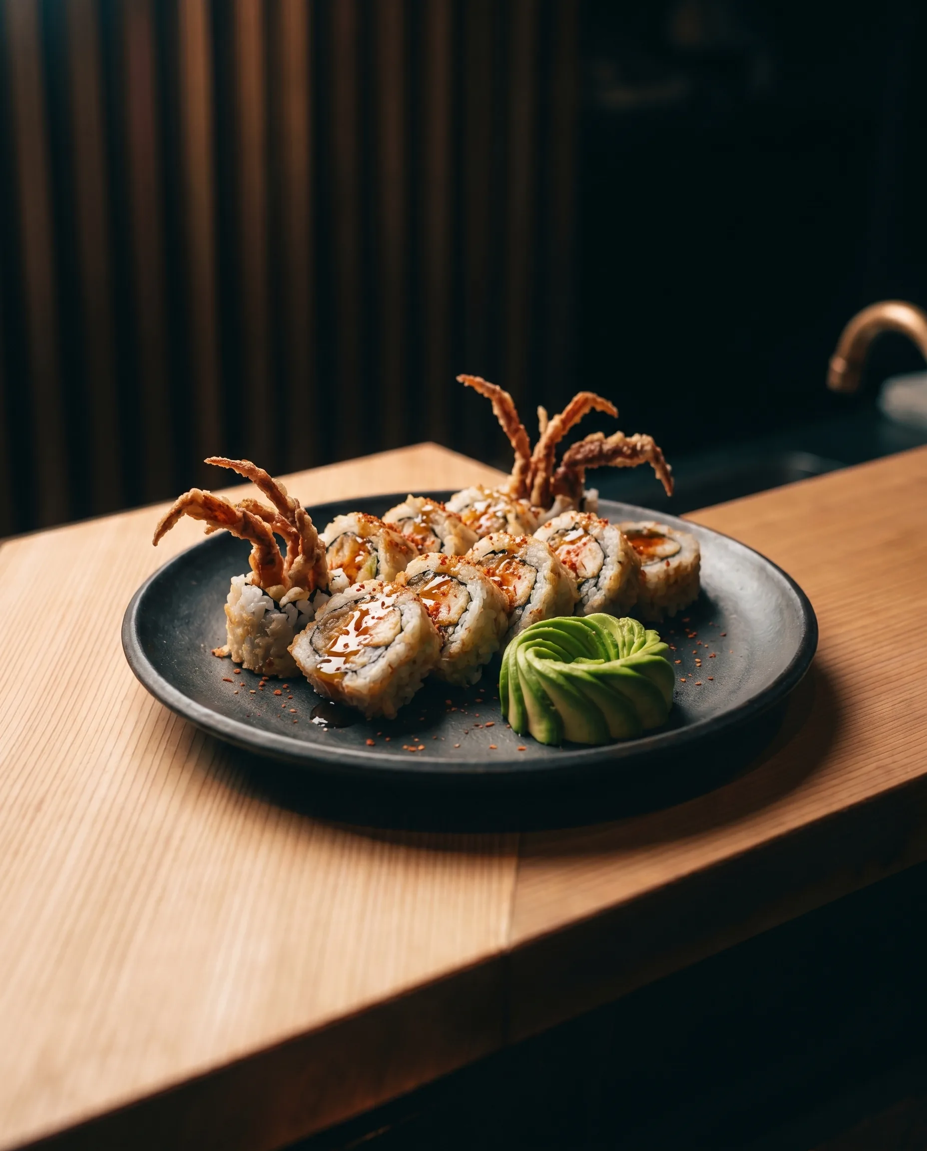 Spider roll de cangrejo blando (8 pz)