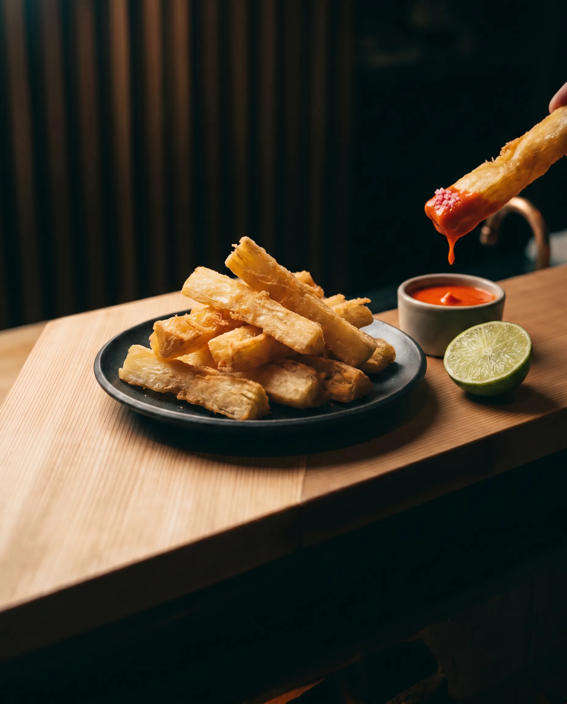 Yuca crocante al ají