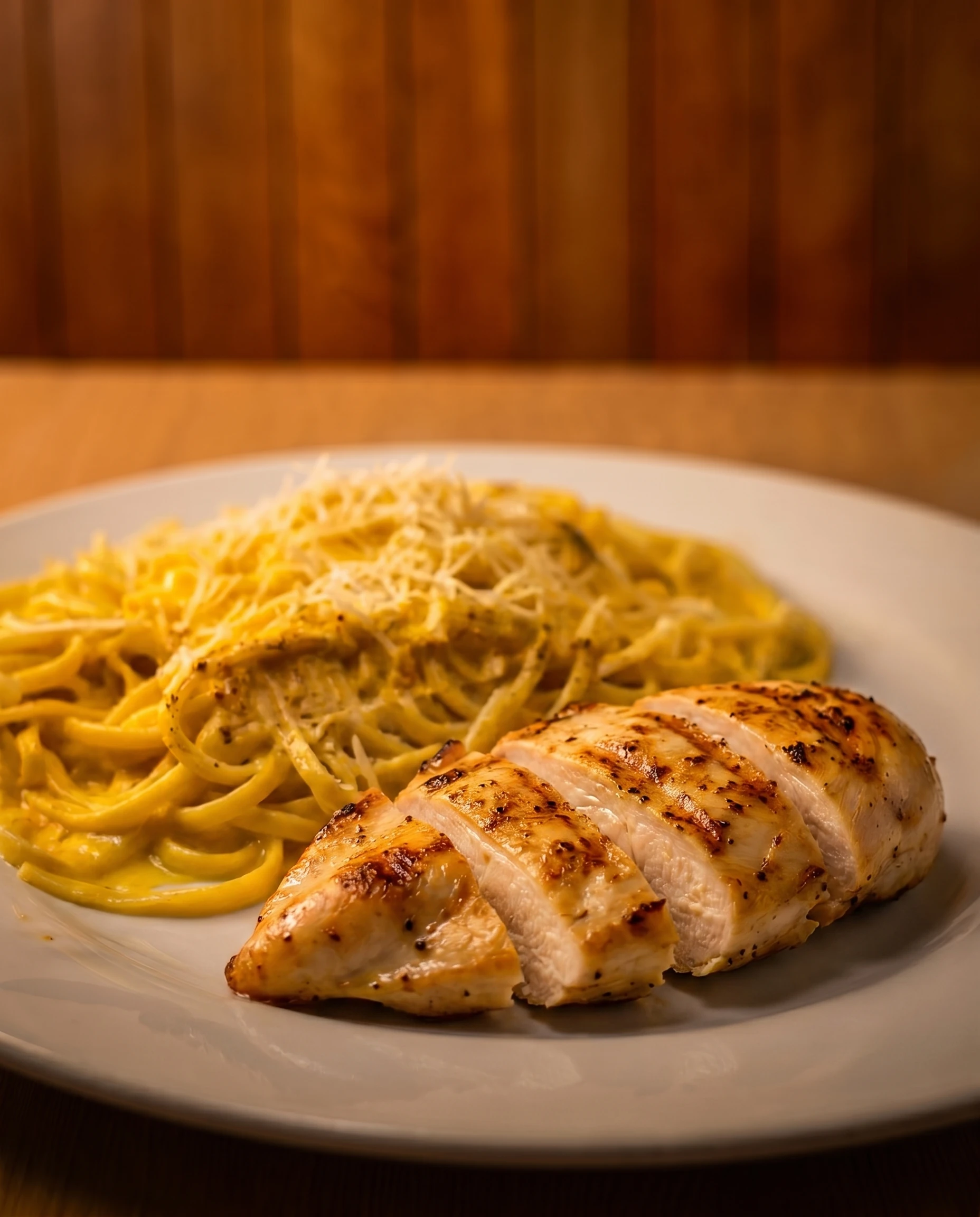 Fettuccini a la Huancaína con Suprema